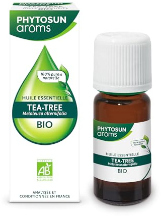 PHYTOSUN AROMS - Huile Essentielle Tea-Tree Bio (Arbre à Thé) - HEBBD - 100% Pure & Naturelle - 100% Bio - Analysée & Conditionnée en France - 10 ml