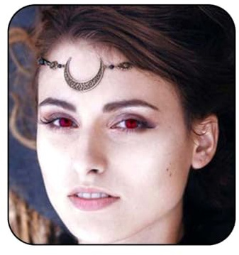 Jovono Boho Kopfkette mit Wassertropfen und ausgehöhlten dekorativen Muster Kopfschmuck Mode Haarschmuck für Frauen(Bronze + Rot)