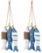 Peces Decorativos de Madera,RoadLoo Adornos de Decoración Peces Estilo Mediterráneo Colgante Pez de Madera Wooden Fish Regalo Náutico Decoración para Colgar Pared Tienda Bar Familiar Playa Náutica (2)