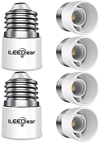 ILEEDear E27 a E14 Adaptador de lámpara de convertidor de enchufe Pequeño tornillo Edison Socket E27 Lámpara base para lámparas y bombillas LED