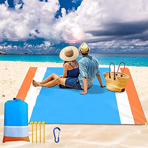 Laufunjoy Coperta Picnic Impermeabile, 200 x 210cm Anti Sabbia Portatile Coperta da Picnic con 4 Picchetti Tappetino da Campeggio Picnic per Spiaggia, Erba, Escursionismo, Campeggio, Giardino