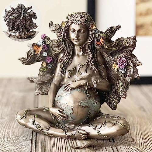 cailiya Figura de la Madre Tierra,Figura de la Madre de la Tierra,Estatua de la Madre Tierra,Gaia Estatua de La Diosa de La Madre Tierra,para Decoración Hogar Jardín Aire Libre