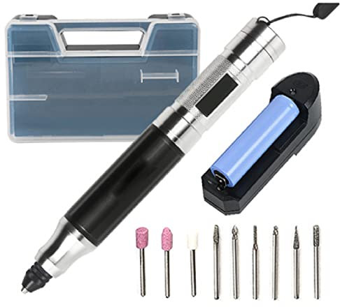 Mini Micro Electric Hand Drill for Resin Crafts, Electric Mini Grinder Kit, USB Charging Mini Rotary Tool, for Light DIY, Polishing, Cleaning and Engraving with 9pcs Drill Bits