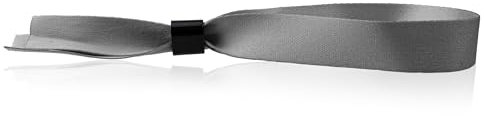 100 Wristco Silver Cloth Event Wristbands – Plastic Closure