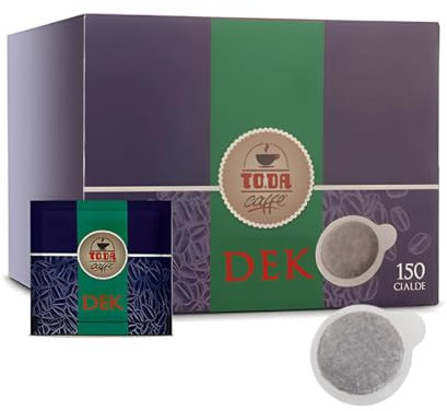 300 Cialde di Caffè Dek in Carta compatibili con Macchine a Sistema ESE 44 mm To.da Miscela Decaffeinato • Compostabili in Filtrocarta • Deca Monodose Espresso Italiano