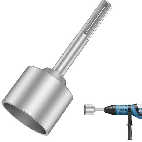 TPOGSML SDS MAX T-Pfostentreiber-Aufsatz, Erdstangen-Treiber, Hammerbohrer-Aufsatz für SDS Max Pfostentreiber, Zaunpfosten und Metallzaunpfosten-Treiber (6,4 cm Durchmesser Kopf)