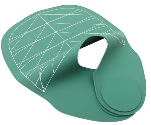 FRCOLOR Silicone Hair Cutting Guide Collar Green Large Coverage Salon Cape | Anti Breakage Design, Dye and Perm Chemical Protection, Hair Care Routine Use