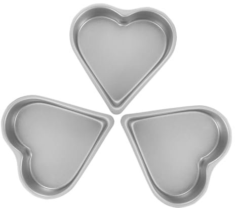 SHOWERORO 2sets Herz Pfannen Backen Jelly Formen Mini Käsekuchen Formen Reusable Küche Liefert 3 Stücke * 2