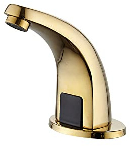 Modern Basin Mixer Tap Bathroom Sink Taps Automatic Sensor Faucet Infrared Gold Automatic Mixer Tap Copper Wash Basin Faucets for Bathroom Cold Water