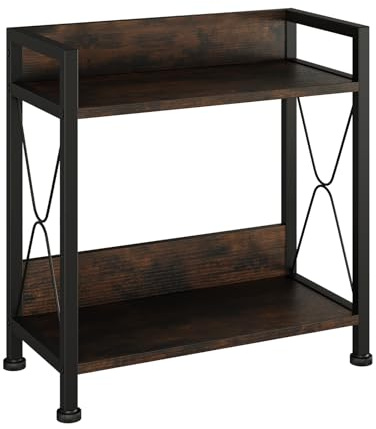 VSIWB Schreibtisch Organizer, Küchenregal Eckregal, Gewürzregal, Büro Organizer, Küchen Organizer, Schreibtisch Zubehör, Tassenregal Bücherregal für Küche, Wohnzimmer, Büro, 42x20x41cm, Schwarz