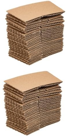 FOMIYES 100 piezas Unidades Fundas para de Cartón Corrugado Protectores Térmicos Desechables Antideslizantes para Café Diámetro Resistentes y Prácticos para Uso Diario