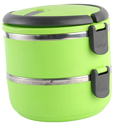 MOTHNUR Lunch Box Acciaio con Isolamento Contenitore Portavivande Ermetico Perdite con e Design per Mantenere Alimenti Caldi e Separati Durante Pranzo Riutilizzabile