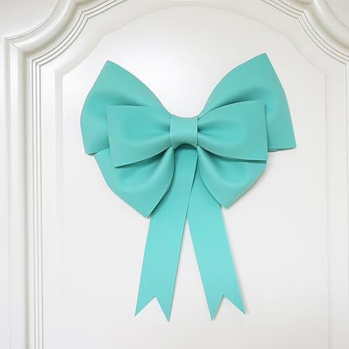 Gleemix Groß Blau Schleife Geschenk Deko DIY Geschenkschleife Groß Schleife | 30cm DIY Tiffany Blau Groß Schleife Autoschleife Geschenkschleife, Hochzeit Auto Valentinstag Weihnacht, Selbst Zusammengebau