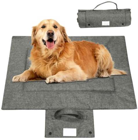 FARYODI Hundedecke für Unterwegs 110x68cm, rutschfeste wasserdichte Hundematte, Weiche Waschbar Hundebett, Reise, Outdoor & Auto‑Kofferraum Hundekissen für Hunde & Katzen