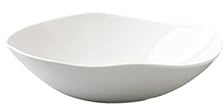 Dinner Plates 7.5-inch Hotel Kitchen Tableware White Porcelain Irregular Shallow Plate Cold Dish Creative Fusion Club Special Party Supplies(11.5 in)