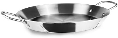 IBILI - Paellera 5Ply Element 42 Cm, 10 raciones, sin antiadherente, 5 capas, Apta para Induccion