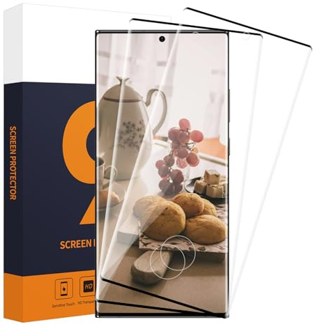 Carantee 2 Stück Schutzfolie für Panzerglas für Samsung Galaxy S23 Ultra 5G, Sensitive Touch, 9H Härte Schutzglas, Anti-Bläschen, 3D-Volle Bedeckung, 0.33mm Ultra-Klar S23 Ultra Displayschutzfolie
