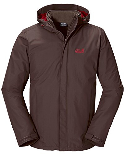 Jack Wolfskin Herren 3-in-1 Kapuzenjacke Crush n Ice, mocca, L, 1103931-5200004