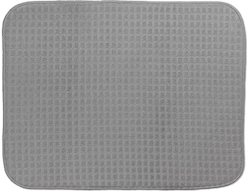 kela Geschirr Abtropfmatte 50 x 38 cm RAPIDA, Geschirrablage für Spüle, Geschirrabtropfer, Spülmatte grau