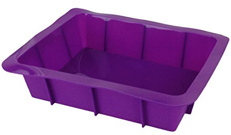 Moule à Soufflé XXL Moules en silicone Lasagneform En forme de boîte Moule De Gâteau De Pain Moule À Gâteau De Roi - mauve