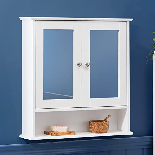 CHRISTOW Double Mirror Wall Cabinet, White