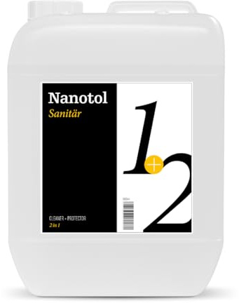 Nanotol Sanitär 1+2, Reinigungsversiegelung mit Easy-to-clean Effekt | Badreiniger, Entkalker und Nanoversiegelung für Dusche, Badkeramik, Armaturen