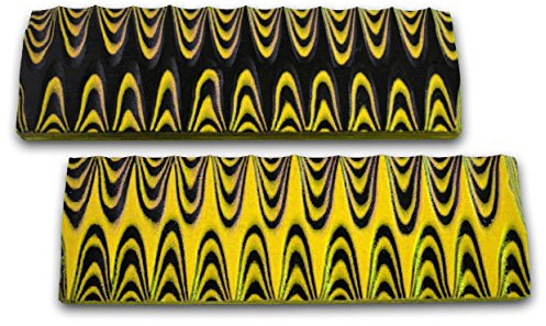 Whole Earth Supply G-10 G10 Yellow and Black Quality Handle Scales Knives Gun Grips Knife 5in Making Set Pair