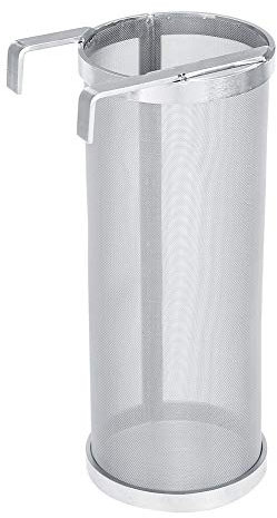 MAGT Edelstahl-Bierbrauen-Filter, 300 Mikron-selbst Gemachtes Gebräu-Bier-Hopfenmaschen-Filtersieb Mit Doppelten Griffen Und Filter Baske, Ideal Für Hauptbierbrauen (Größe : 10 x 25.5cm)