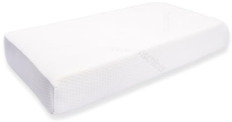 Traumschloss Premium Plus Nackenstützkissen - Kopfkissen aus hochwertigem RG85 Viscoschaumkern für optimale Nackenentlastung mit nachhaltigem Bezug - Waschbar und hygienisch - 30x60 cm - Höhe 10cm | Kopfkissen aus hochwertigem RG85 Viscoschaumkern mit nachhaltigem Bezug - Waschbar und hygienisch - 30x60 cm - Höhe 10cm