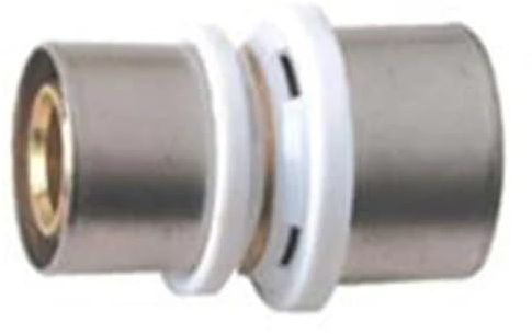 Raccordo diritto doppio ridotto 32x26mm per tubo multistrato a pressare