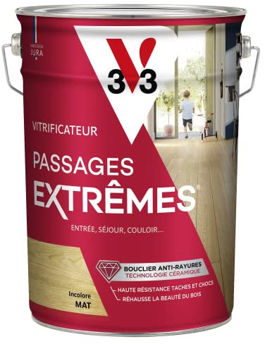 V33 Vitrificateur Passages Extrêmes, Incolore Mat, 5L