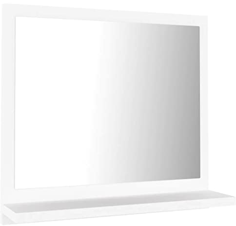 vidaXL Specchio da Bagno Bianco 40x10,5x37 cm in Legno Multistrato
