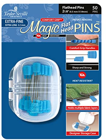 Taylor Seville Originals - Taylor Seville Originals Komfort Griff Hitze Beständig Extra Bußgeld (0.5 x 50mm) Wohnung Kopf Magic Pins - 50 Stücke