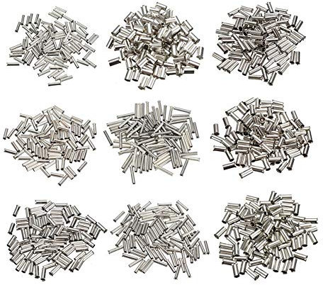Elektronischer Schaltungsverschlussanschluss 100Pcs 0.5mm2-6.0mm2 verzinnten Kupfer Material unisolierte Anschluss Aderendhülsen Cord End Elektrokabel Crimp Terminals (Color : 1.0mm2)
