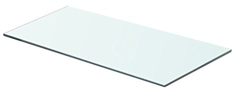 Tidyard Regalboden Glasregalboden Glasregal Glasablage Badablage Duschablage Glasboden Wandablage Badregal für Badezimmer, Glas Transparent 60 cm x 25 cm
