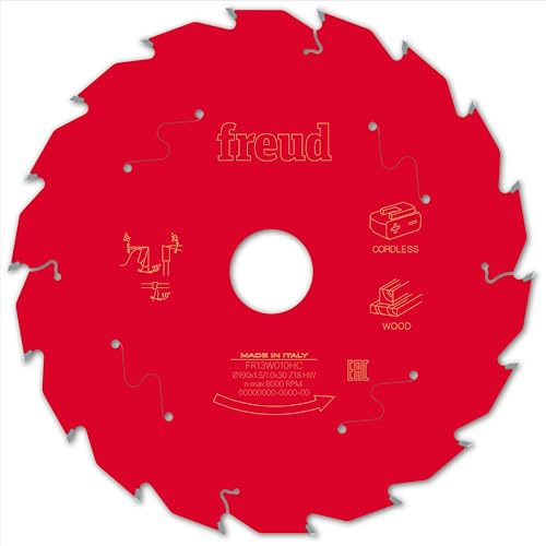 Freud Wood Saw Blade 190mm x 30mm 18T Cordless