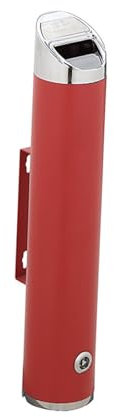 Posacenere Montato Al Muro - Portacenere Casa, Posacenere Da Esterno, Posacenere Da Parete In Acciaio Inossidabile Di Grande Capacità, Portacenere Per Sigarette Con Serratura, Con Chiave ( Color : Rot