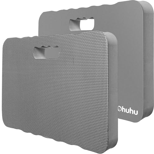 Ohuhu Cuscino per Ginocchia Premium Ginocchiere da Giardinaggio 2 Pacchi Perfetto per Officina, casa o Giardino, Ginocchiera per baby doccia, Pregare Ginocchiera, Grigio 42x26x4 cm