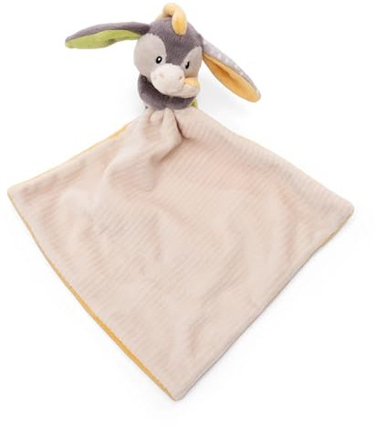 NICI Schmusetuch Baby 22 x 22 cm mit niedlichem Kuscheltier Esel - Flauschiges Schnuffeltuch für Mädchen & Jungen, Liebevolles Baby Geschenk zur Geburt - 49757