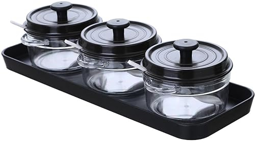 Azucarero Salero Botes Especias Juego De Botellas De Especias, Contenedor De Condimentos, Tanque De Condimentos De Cocina, Salero, Tarro De Especias Con Cucharas Frascos Especiarias Tarros Especias (