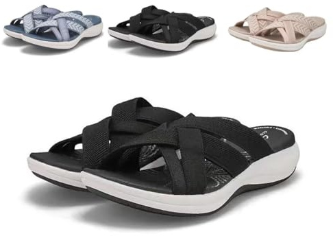 Orthopedic Slippers Rehabilitation Orthopedic Plantar Fasciitis Slippers Arch Support Walking Sandals Relieve Back and Knee Stress Home Slippers Black 42