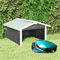 Kavolet Mähroboter Garage, Dach Carport Unterstand für Rasenmäher Rasenroboter Automower, Schutz vor Wind, Laub, Niederschlag & Sonneneinstrahlung 72x87x50 cm Massivholz Tanne