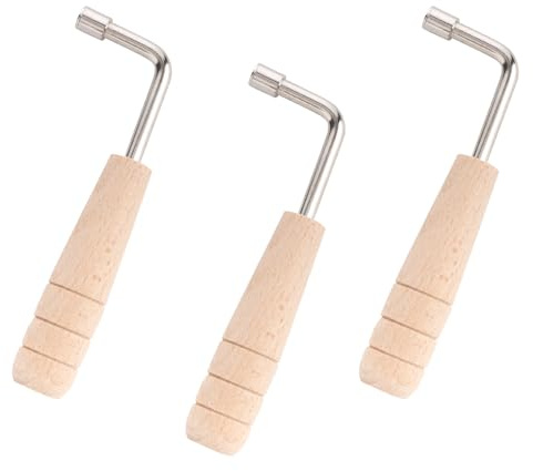 3 Stück L-förmiger Harfen-Stimmschlüssel, Lyra-Stimmwerkzeug, kleine Lyra-Stimmgerät, innere viereckige Form (4 x 4 mm)