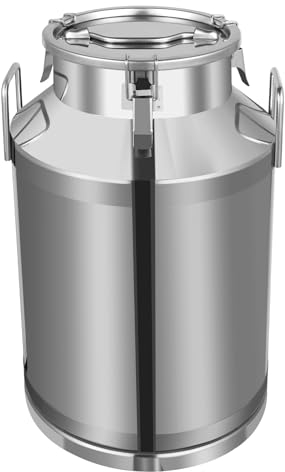Pot à lait, pot à lait avec couvercle, 60 litres, en acier inoxydable, en matériau lourd pour le stockage de divers produits liquides et solides