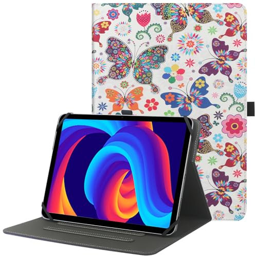 HGWALP Custodia universale per Tablet da 9-11 pollici,Multi-Viewing Angles PU Leather Stand Folio Cover con Porta Penna per 9 10.1 10.5 11 Touch screen Tablet-BF