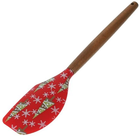 Amosfun Weihnachtssilikon-spatel Mit Ergonomischem Holzgriff Leichtes Backzubehör Für Kuchenverzierung Langlebig Und Flexibel Zum Glatten Auftragen Von Creme Und Teig Beim Backen