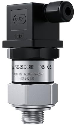M20*1,5 IP65 Mechanisch einstellbarer Druckschalter 0,2–2,5 bar 0,8–5 bar 1–12 bar NO+NC hydraulischer Wasser-Öl-Druckregler(0.8-5bar,G3-8 thread)