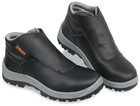 BETA Scarpe Antinfortunistiche in Pelle Idrorepellente da Saldatore Basic 7245NB (Nero, Sistema Taglie Calzature EU, Adulto, Numero, Media, 45)