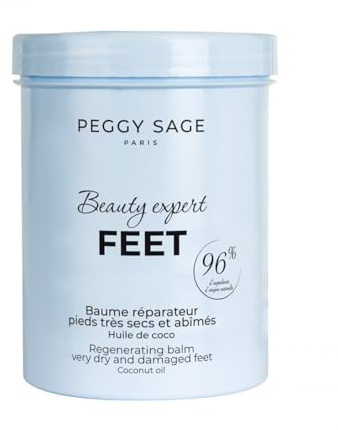 Peggy Sage, Balsamo Riparatore per Piedi Molto Secchi e Danneggiati, con Olio di Cocco, 270 ml