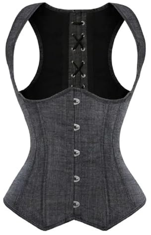 HUWOYG Sexig underbröstkorsett-väst med snörning, utan ben, midjetränare, smalgörande korsett, bustier, underklädestopp för konditionsträning, Färg4, XXL
